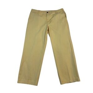 Dockers Mens Yellow Chino Pants 36x30(28?) Straight Leg Cotton Twill Trousers